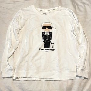 Karl Lagerfeld cartoon sweater